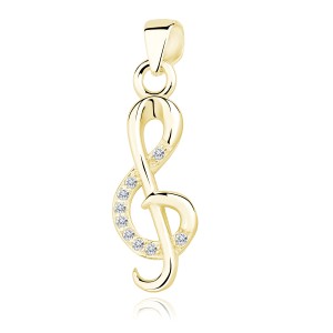Pandantiv argint placat cu aur galben cheia sol cu pietre DiAmanti Z1252CG_W-DIA (Argint 925‰ 0,6 g.) Pandantiv argint placat cu aur galben cheia sol cu pietre DiAmanti Z1252CG_W-DIA (Argint 925‰ 0,6 g.)